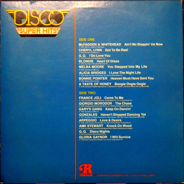 Ronco - Disco Super Hits